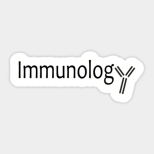 Immunology with antibody, black Sticker